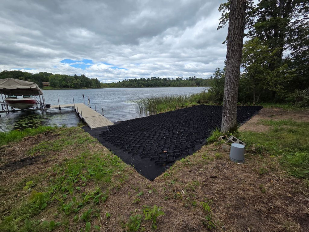 Boat Dock & Water Access Stabilization with Geocell – RutGuard