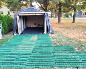 RutGuard Grass Protection Mesh - Short Roll $2/sf - Reinforcement for Grass Parking, Driveways - 3'x25' Roll (75sf)