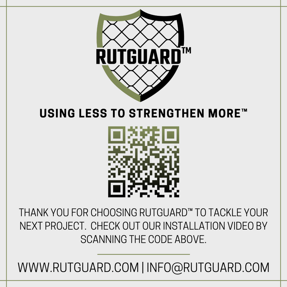 RutGuard Gravel Stabilizing Geocell and Grass Paving System - 3" Height